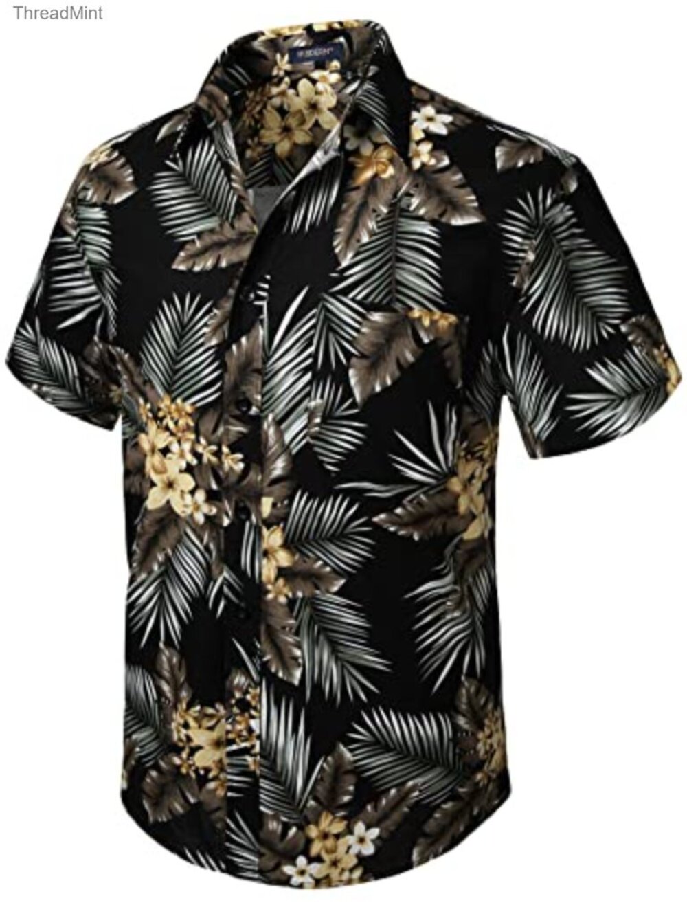 Men's Hawaiian Aloha Button Down Shirt - Summer Casual Cotton Blend